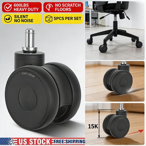 5pcs office chair casters - 2.5",