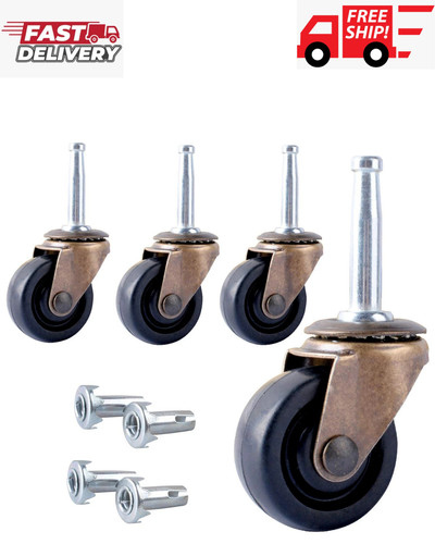 Antique casters wheels 8 - wheels, 1-5/8"