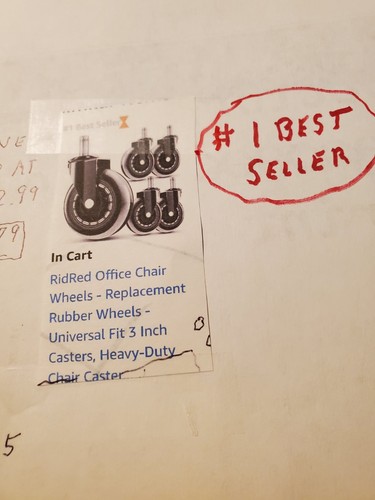 Pack office chair wheels - 5,